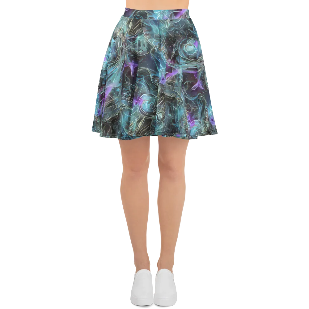 Deep Space Opal on Skater Skirt — Front