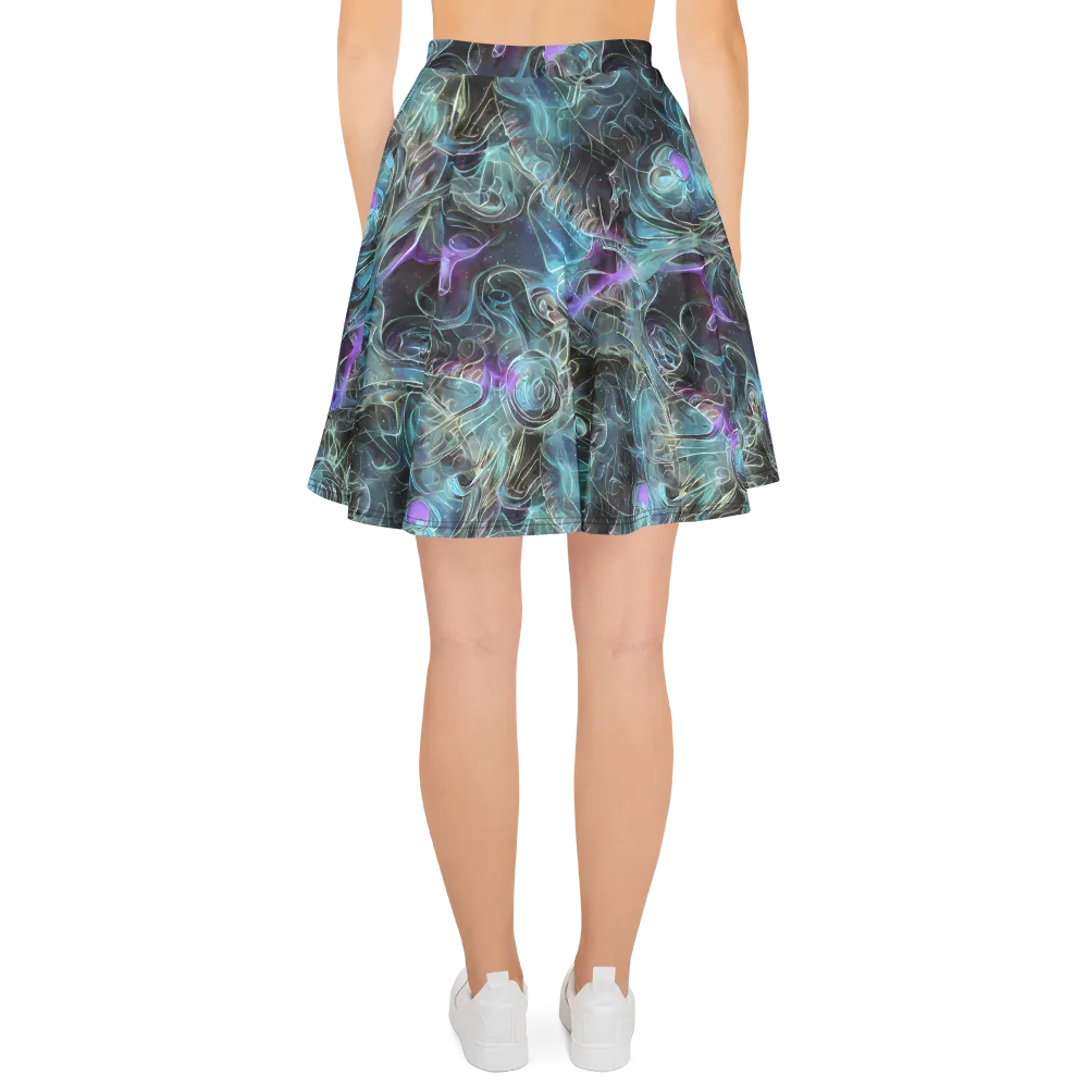 Deep Space Opal on Skater Skirt — Back