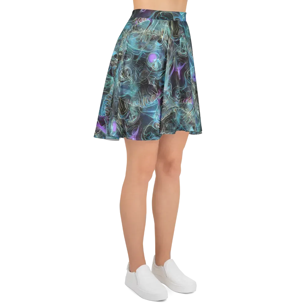Deep Space Opal on Skater Skirt — Right