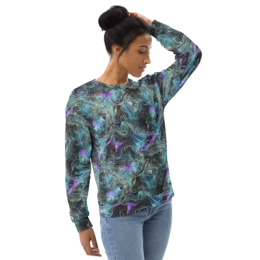 Deep Space Opal on a Sweatshirt