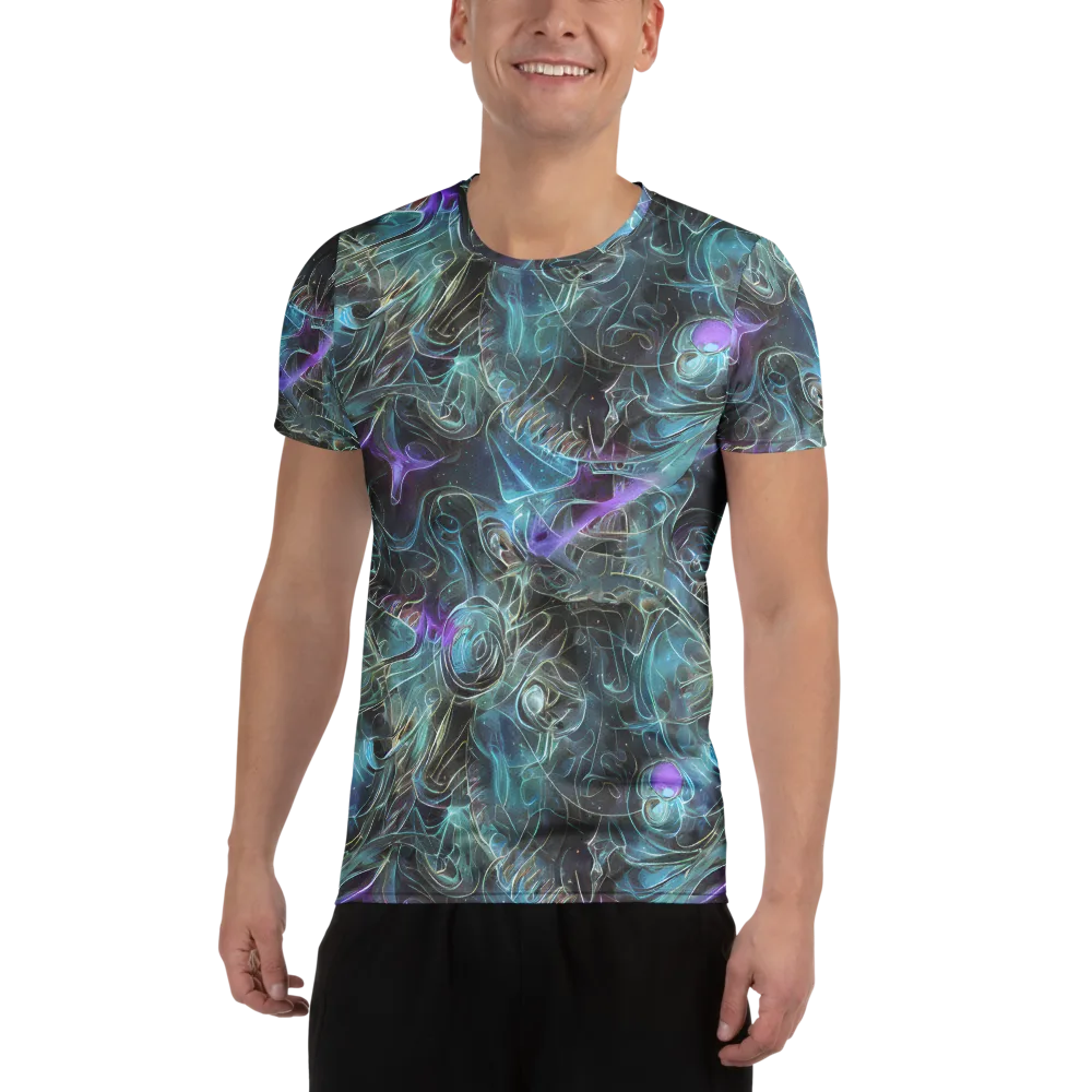 Deep Space Opal on Men's Athletic T-Shirt — Front