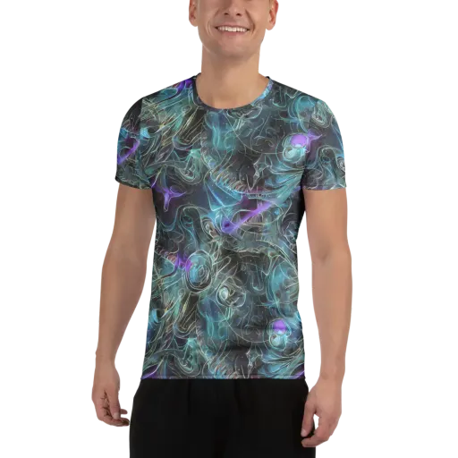 Deep Space Opal on a Men's Athletic T-Shirt