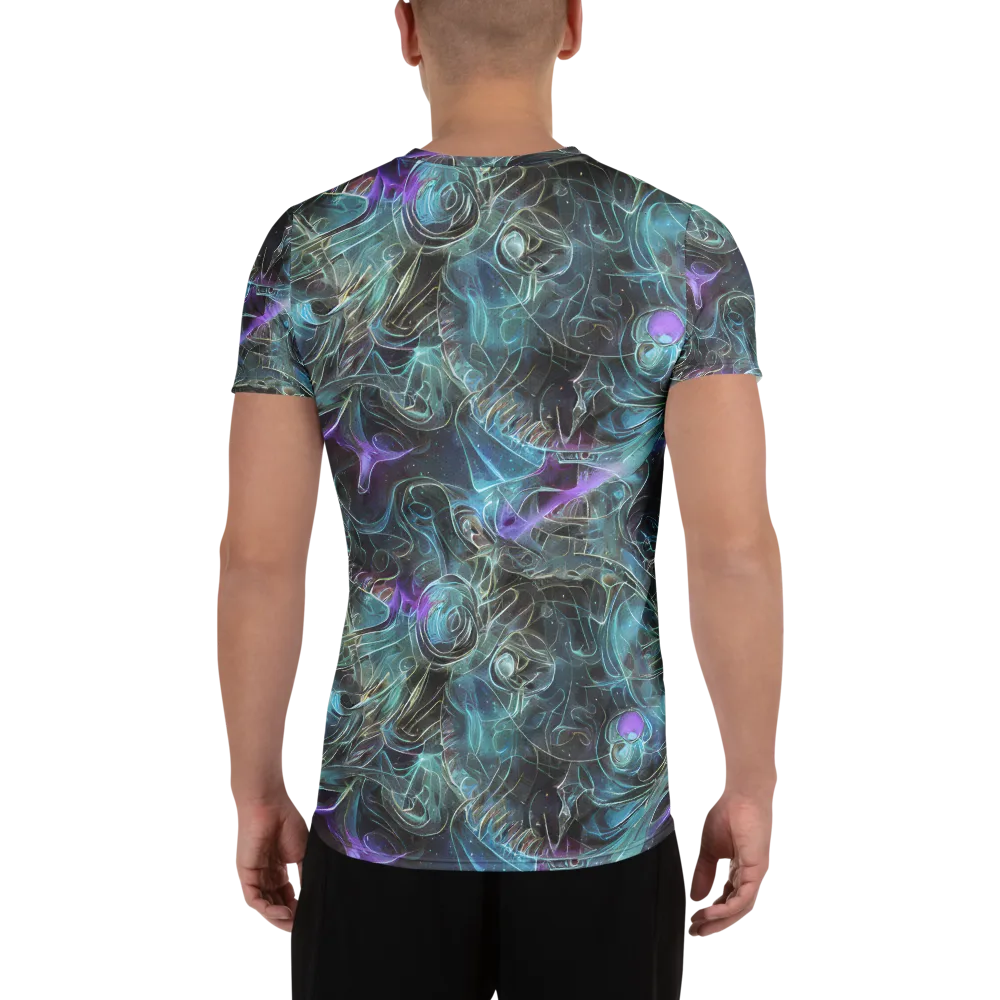 Deep Space Opal on Men's Athletic T-Shirt — Back