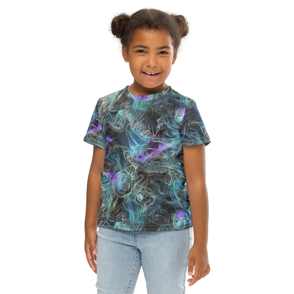 Deep Space Opal on Kids Crew Neck T-Shirt — Front