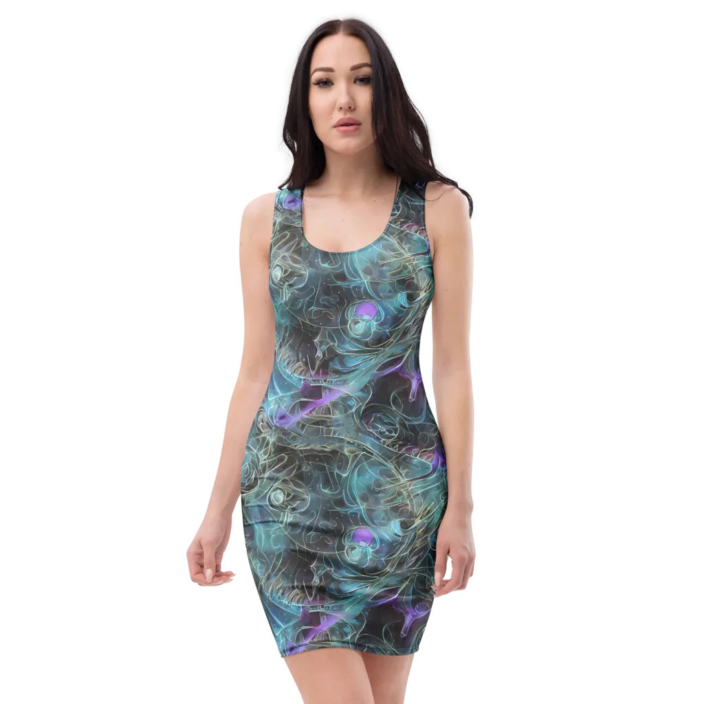 Deep Space Opal on Bodycon Dress — Front