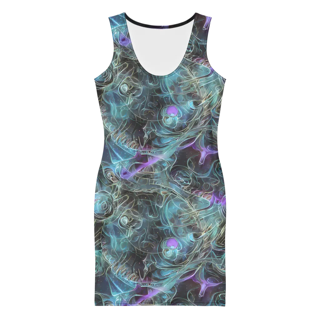 Deep Space Opal on Bodycon Dress — Front