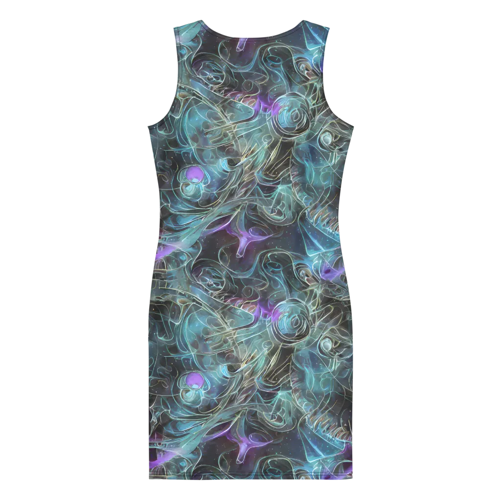 Deep Space Opal on Bodycon Dress — Back
