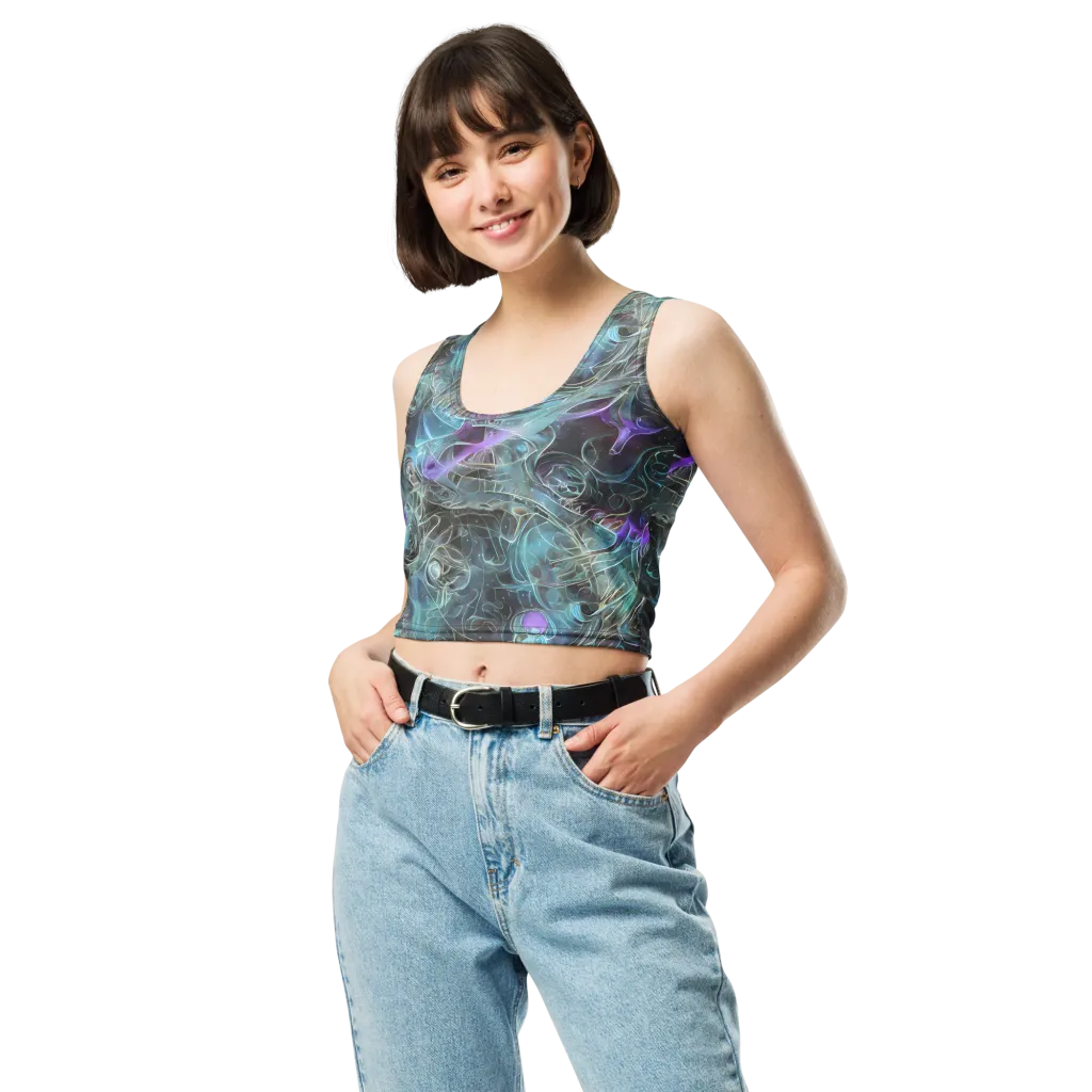 Deep Space Opal on Crop Top — Front