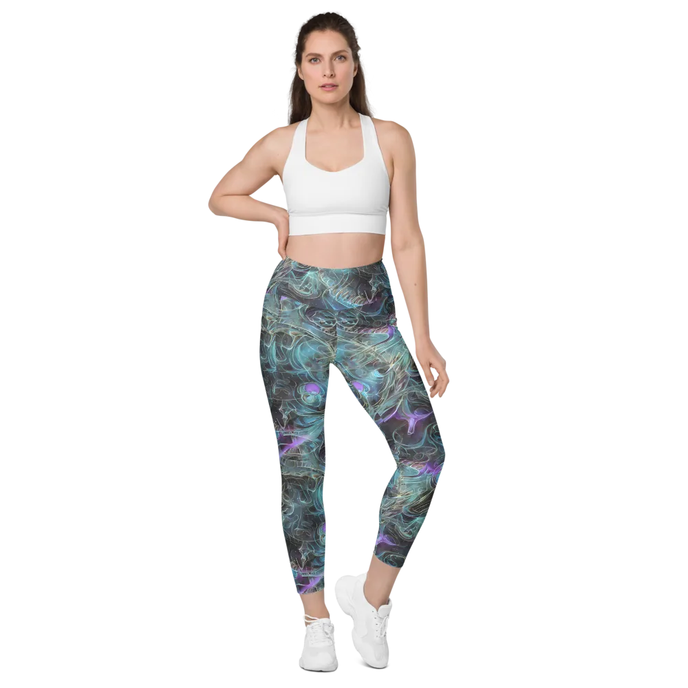 Deep Space Opal on Leggings with Pockets — Front