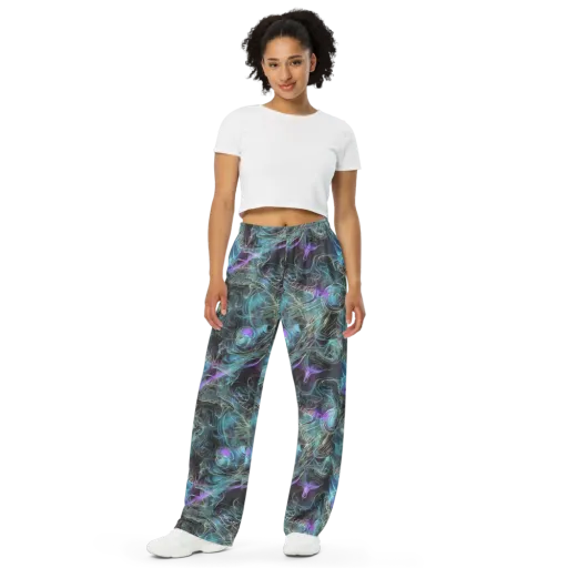 Deep Space Opal on a Wide-Leg Pants