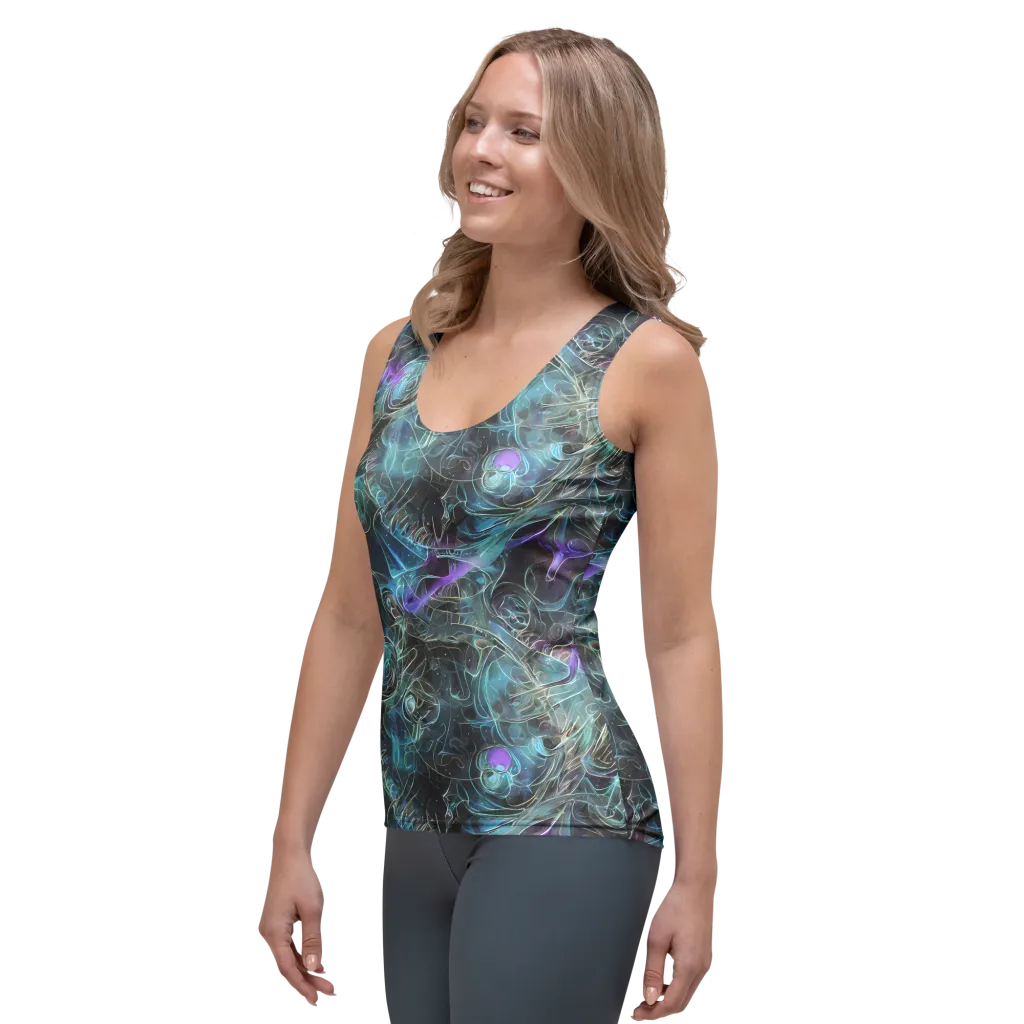 Deep Space Opal on Women's Tank Top — Left Front
