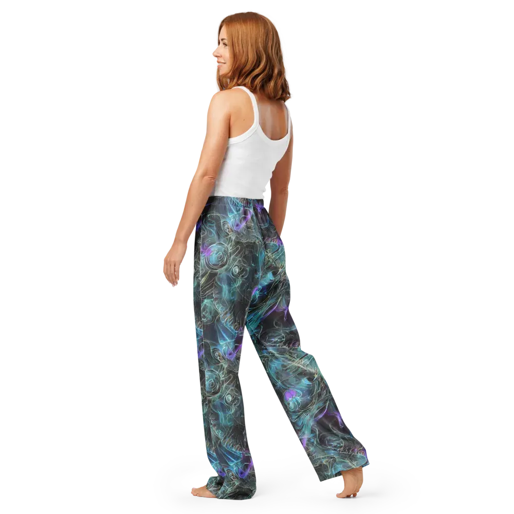 Deep Space Opal on Women's Pajama Pants — Back