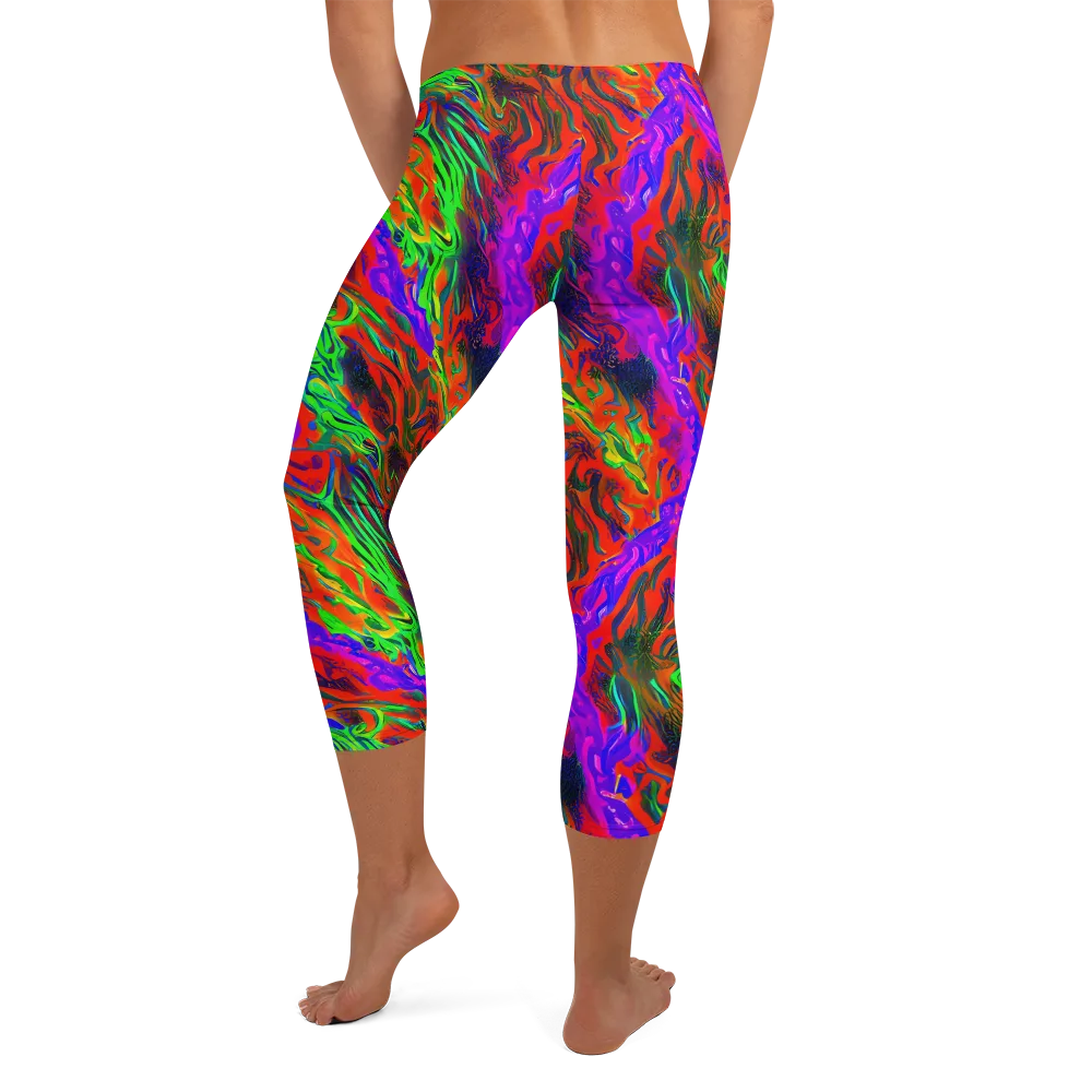 Flare Cascade on Capri Leggings — Back