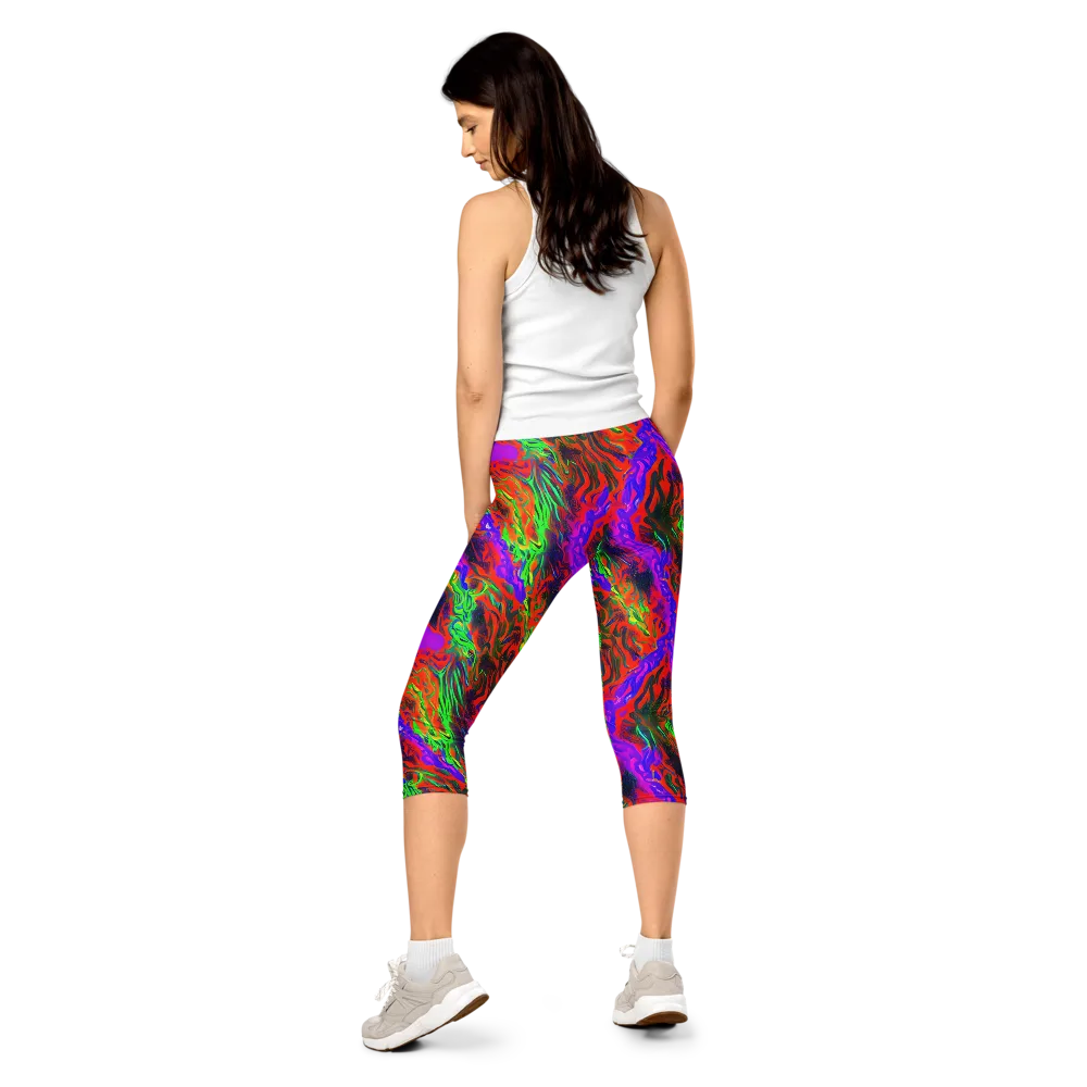 Flare Cascade on Capri Leggings — Back