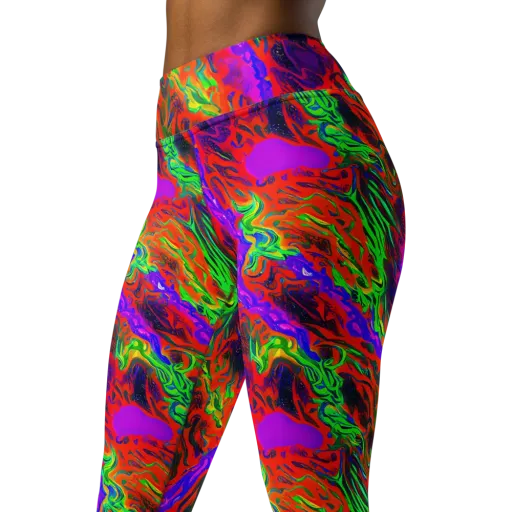 Flare Cascade on a Yoga Leggings