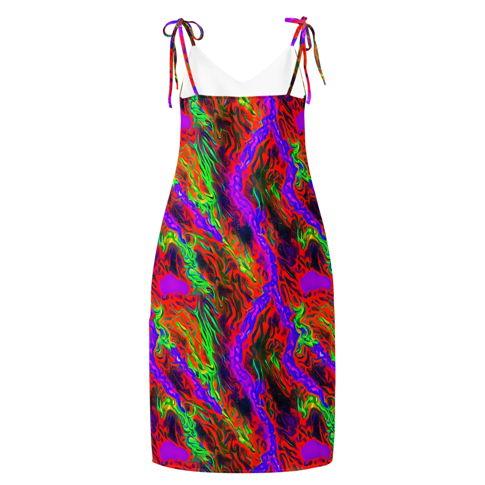 Flare Cascade on Slip Dress — Back