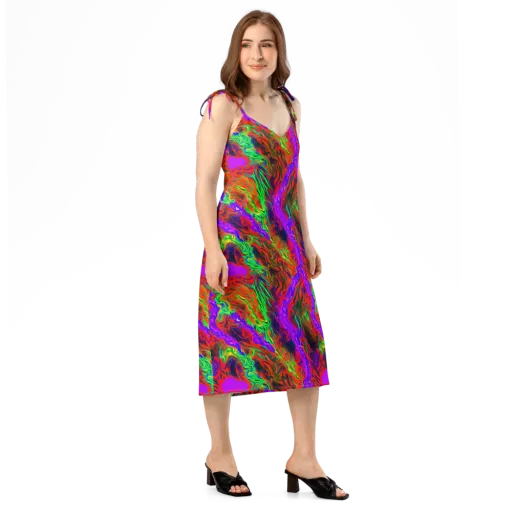 Flare Cascade on a Slip Dress