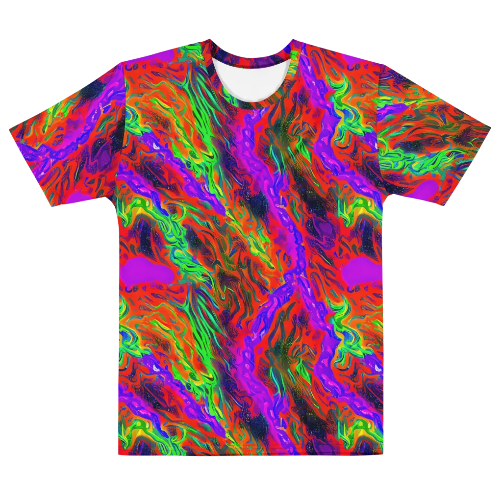 Flare Cascade on Men's Cotton Crew Neck T-Shirt — Front