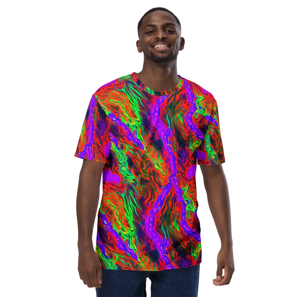 Flare Cascade on Men's Crew Neck T-Shirt — Front