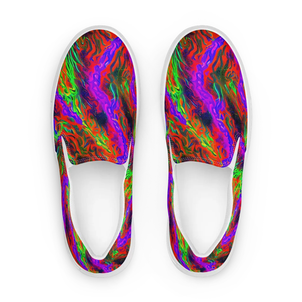 Flare Cascade on Women's Slip-On Canvas Shoes — Front