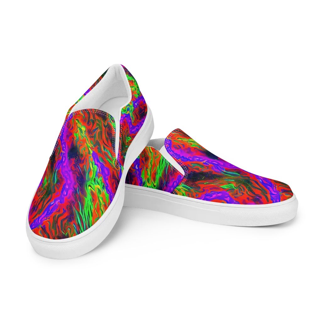 Flare Cascade on Women's Slip-On Canvas Shoes — Left Front