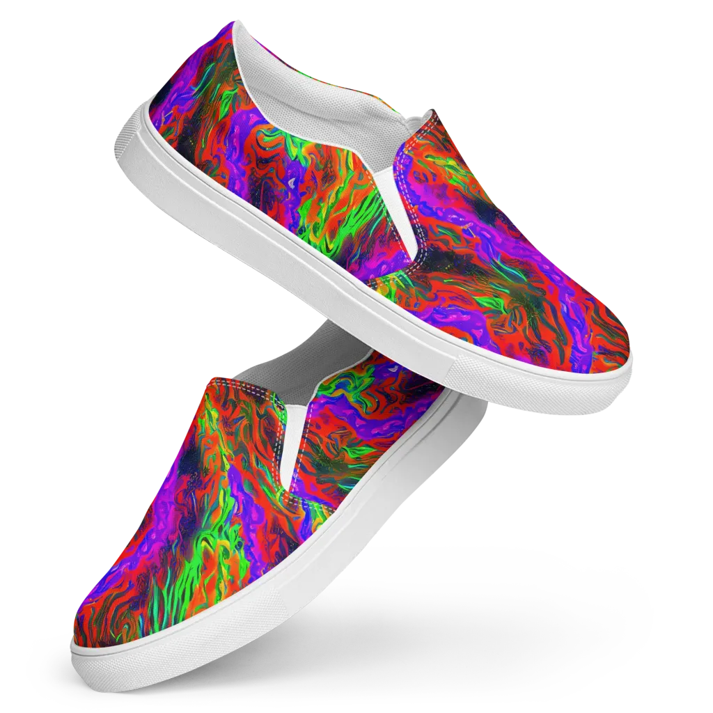 Flare Cascade on Women's Slip-On Canvas Shoes — Front