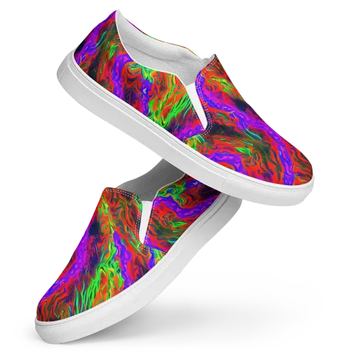 Flare Cascade on a Women's Slip-On Canvas Shoes