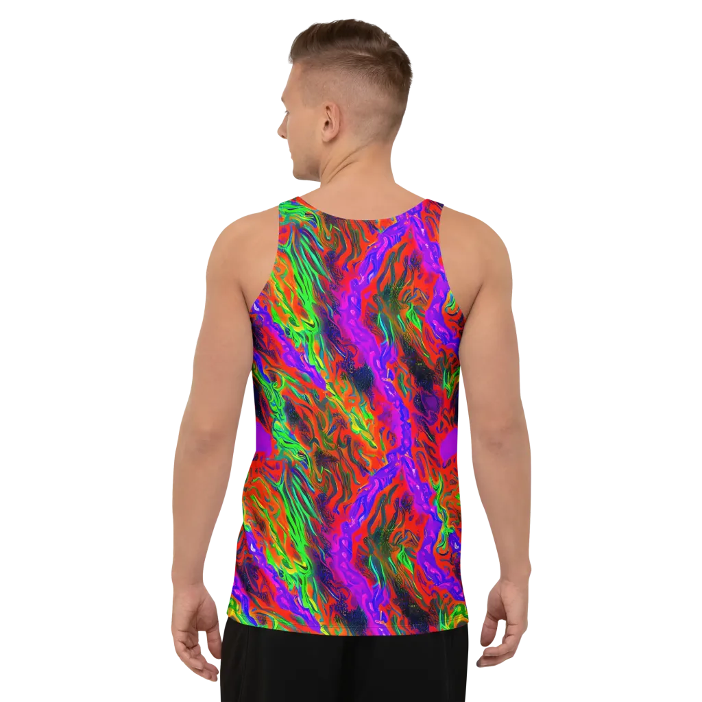 Flare Cascade on Men's Tank Top — Back