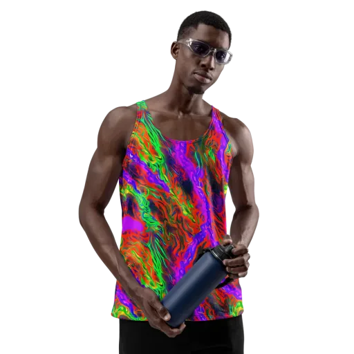 Flare Cascade on a Men's Tank Top