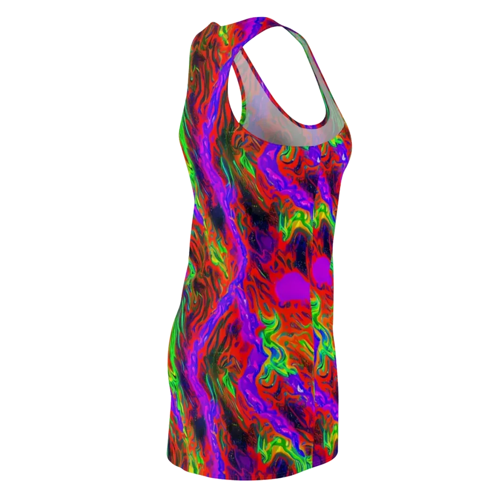 Flare Cascade on Racerback Dress — Back Side