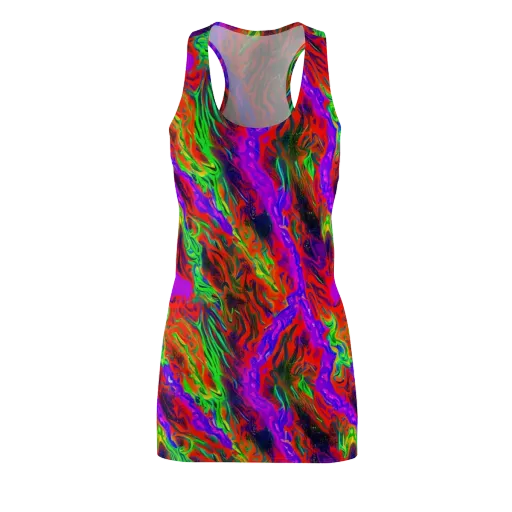 Flare Cascade on a Racerback Dress