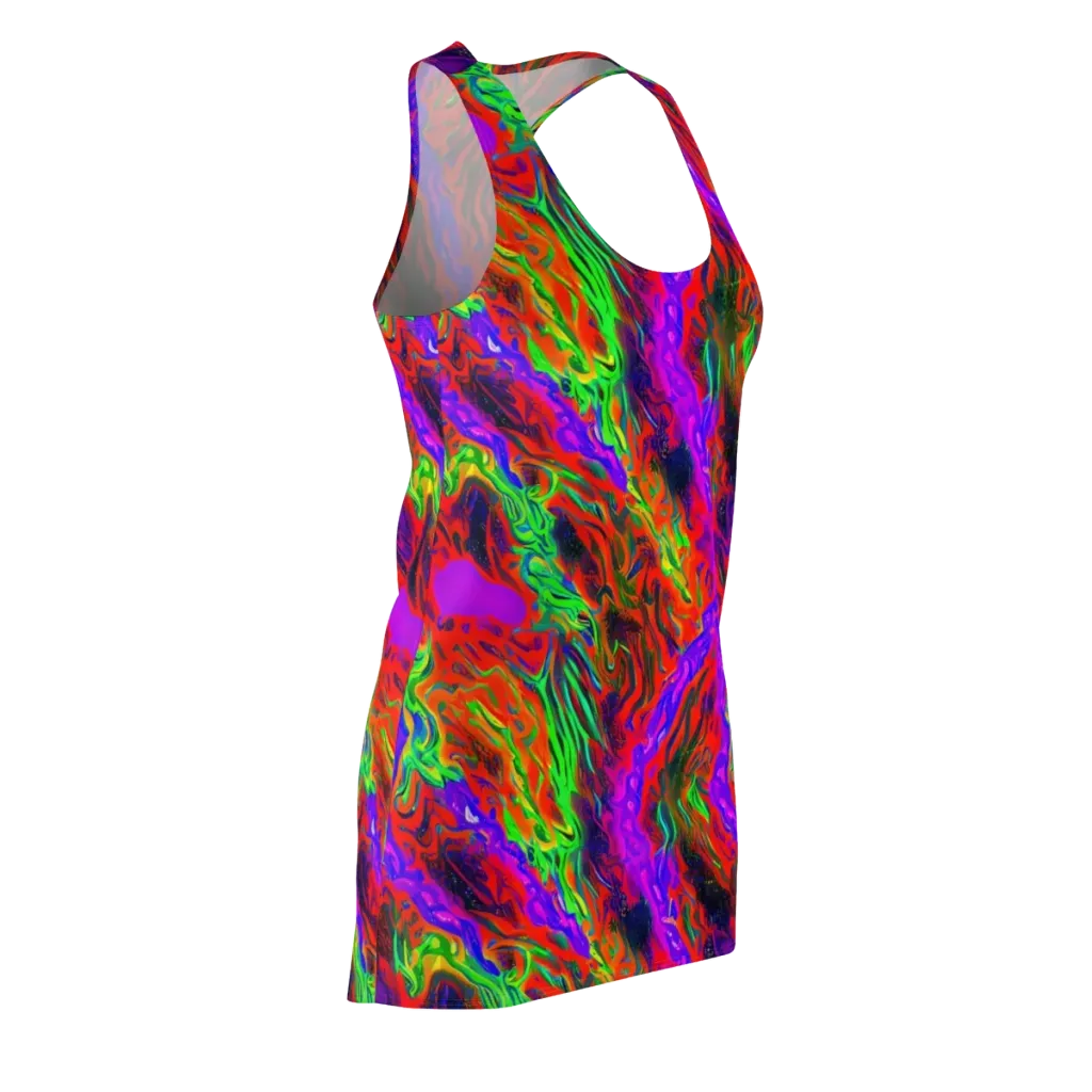 Flare Cascade on Racerback Dress — Front Side