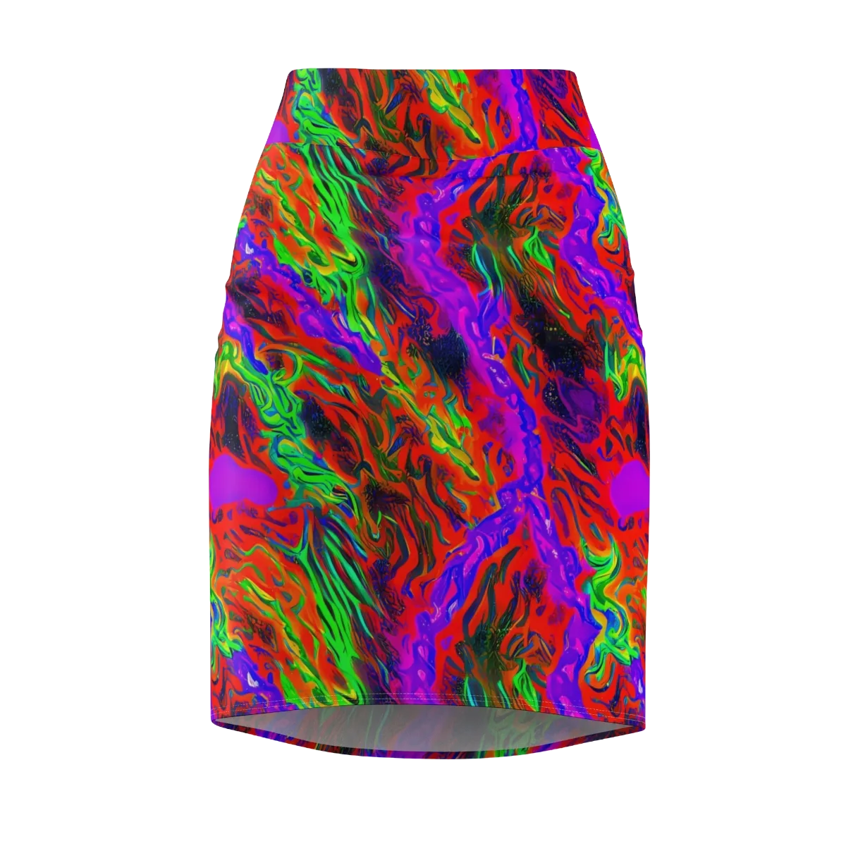Flare Cascade on Pencil Skirt — Front