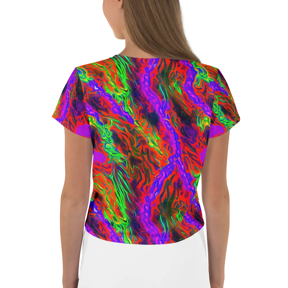 Flare Cascade on Crop Tee — Back