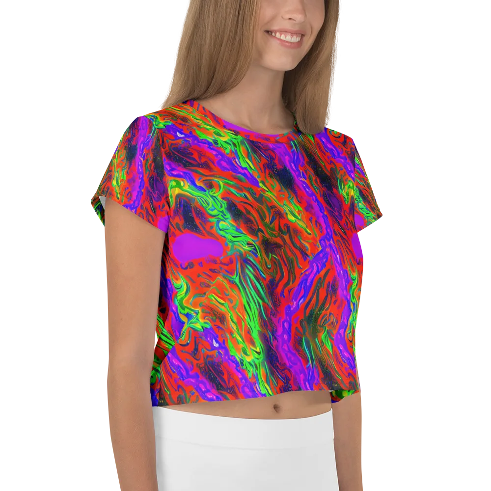 Flare Cascade on Crop Tee — Right