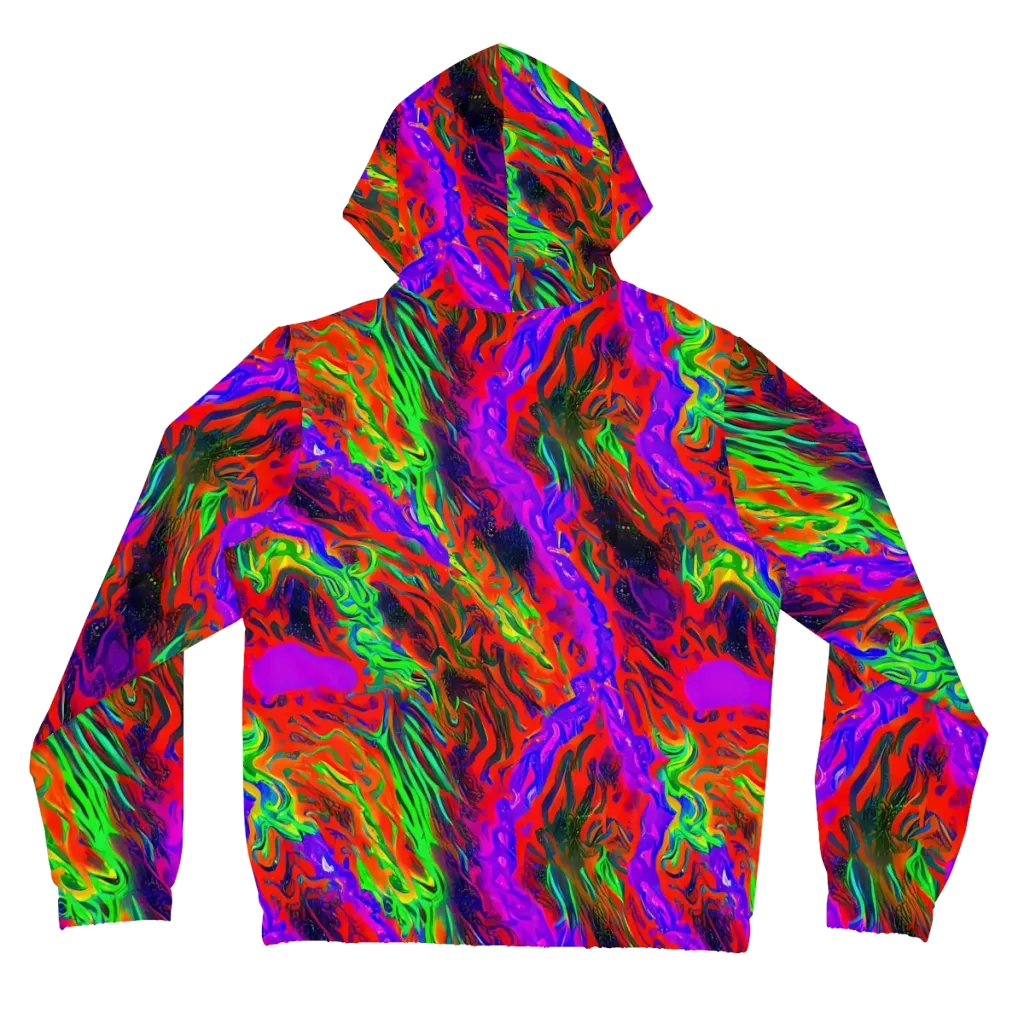 Flare Cascade on Women's Full-Zip Hoodie — Back