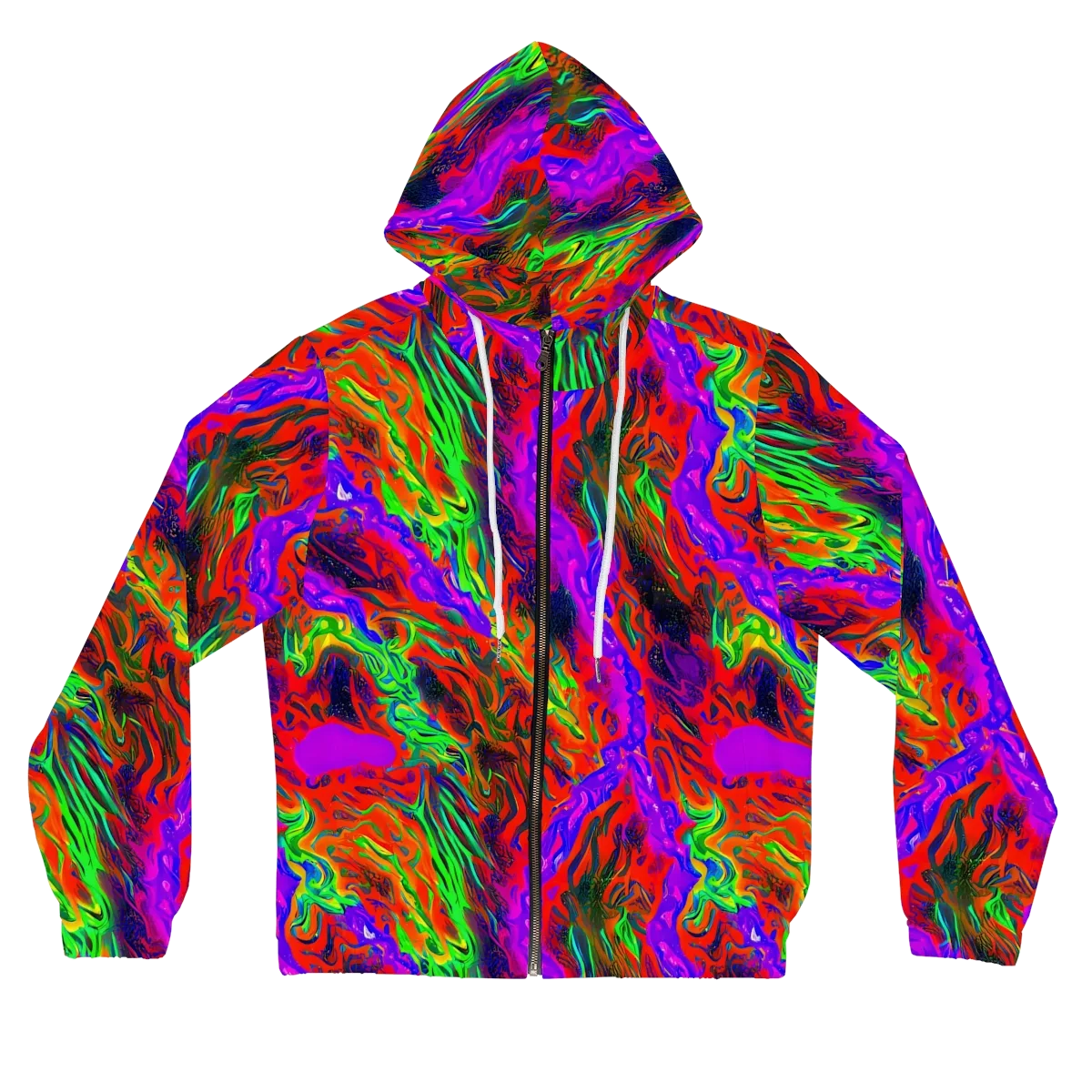 Flare Cascade on Women's Full-Zip Hoodie — Front
