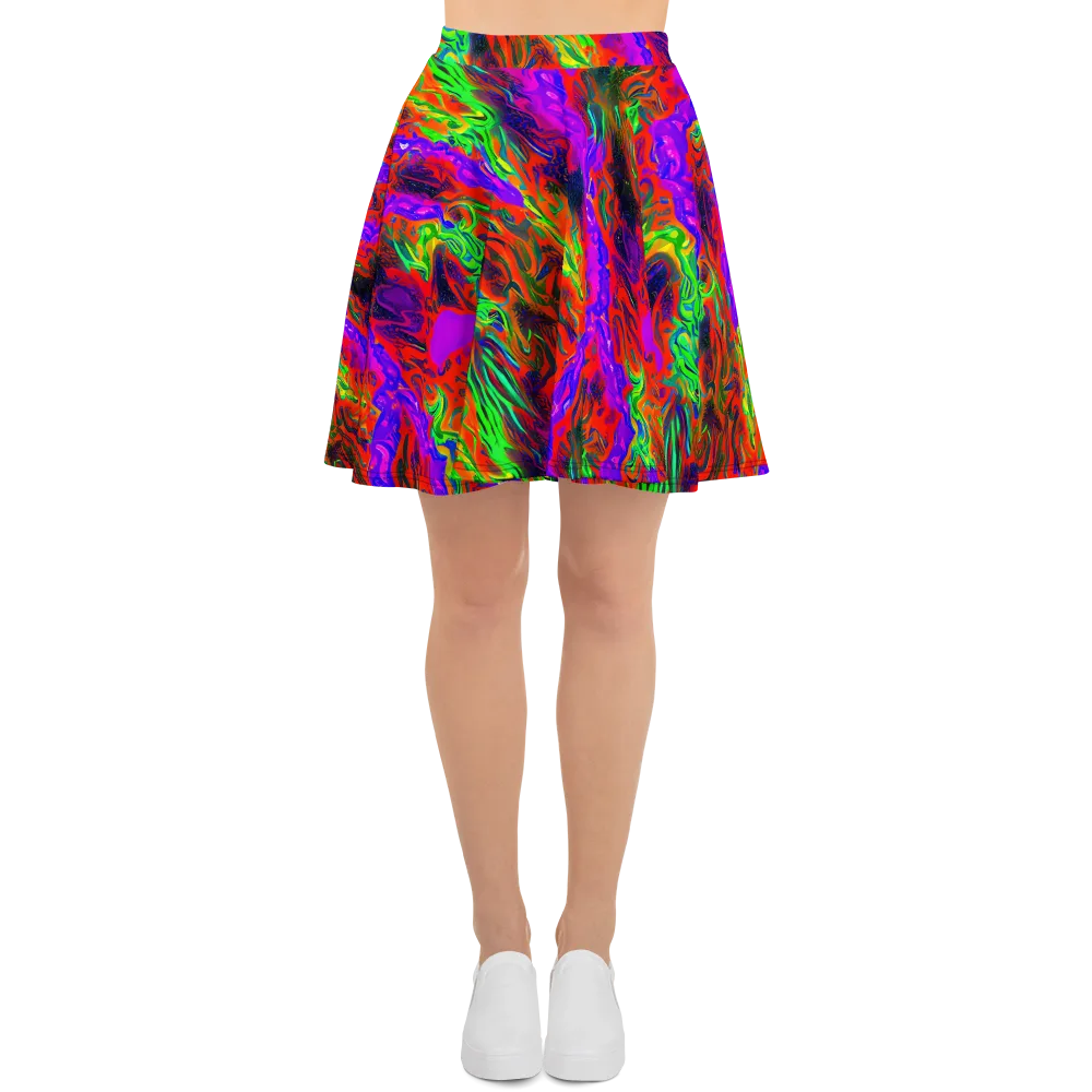 Flare Cascade on Skater Skirt — Front
