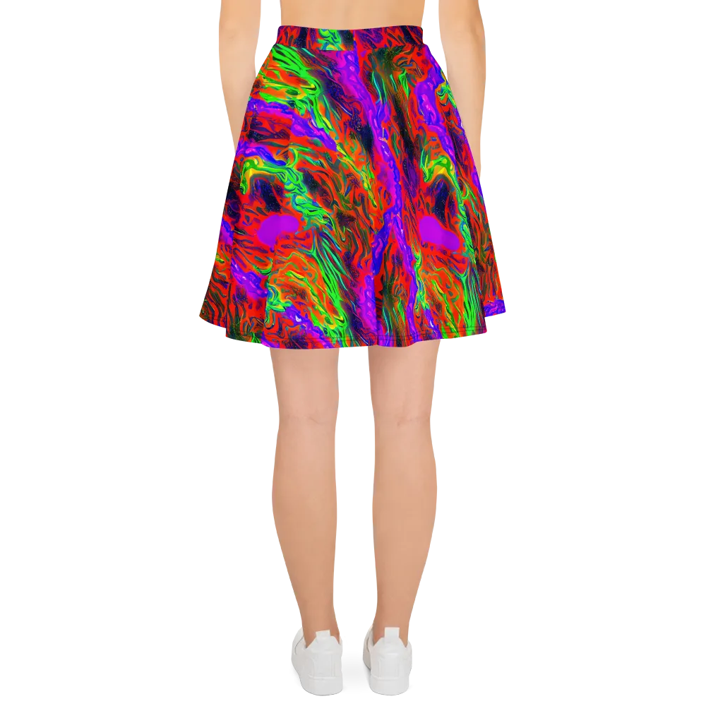 Flare Cascade on Skater Skirt — Back