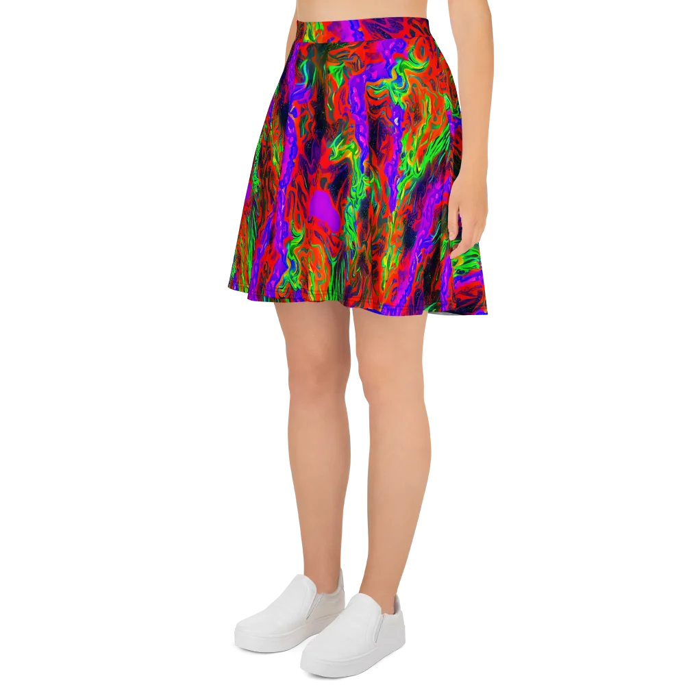 Flare Cascade on Skater Skirt — Left