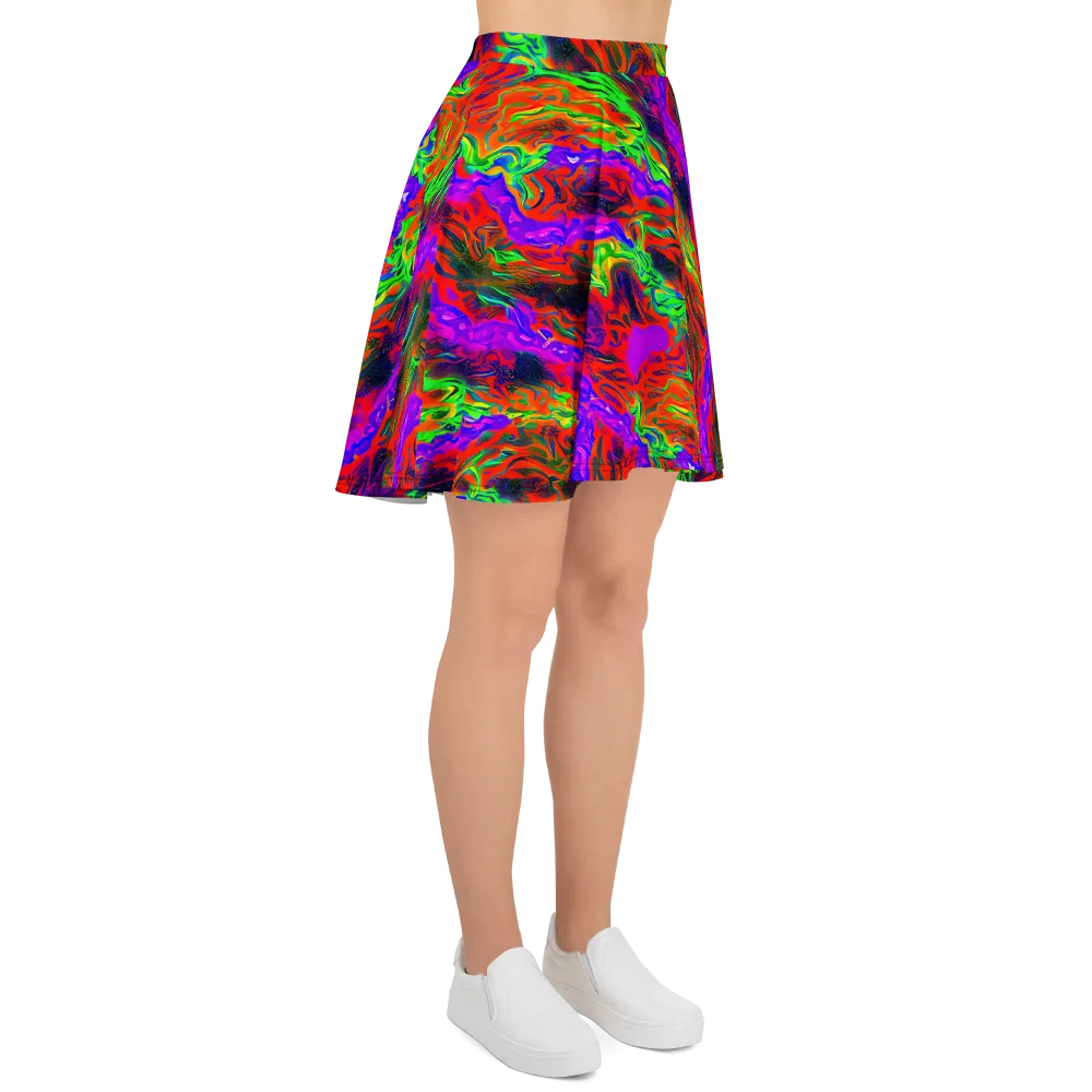 Flare Cascade on Skater Skirt — Right