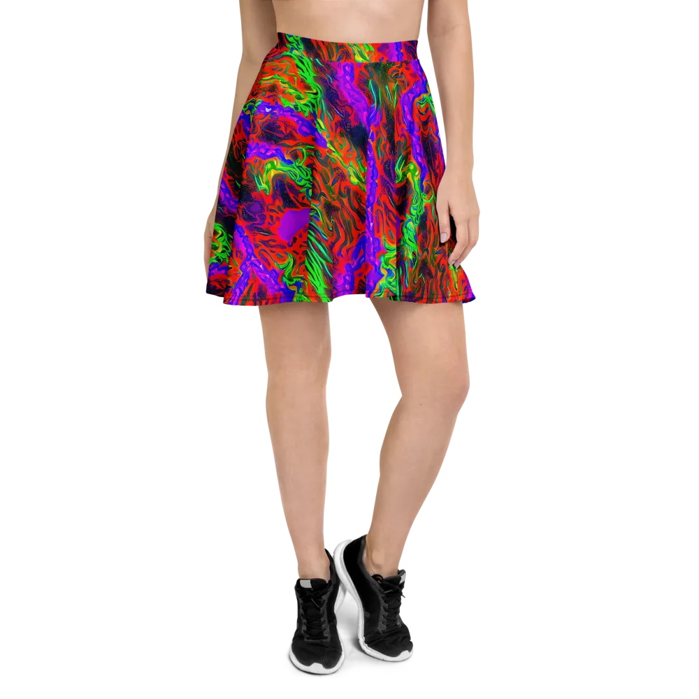 Flare Cascade on Skater Skirt — Front