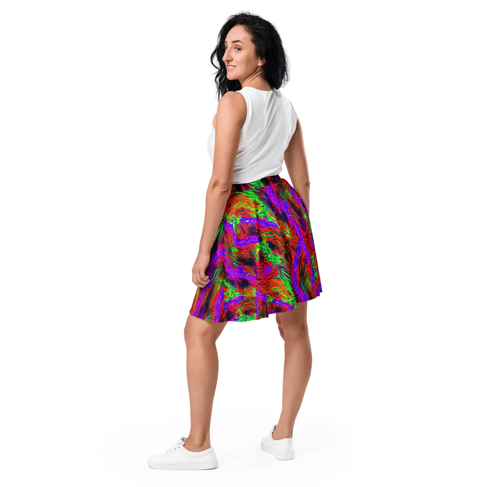 Flare Cascade on Skater Skirt — Back