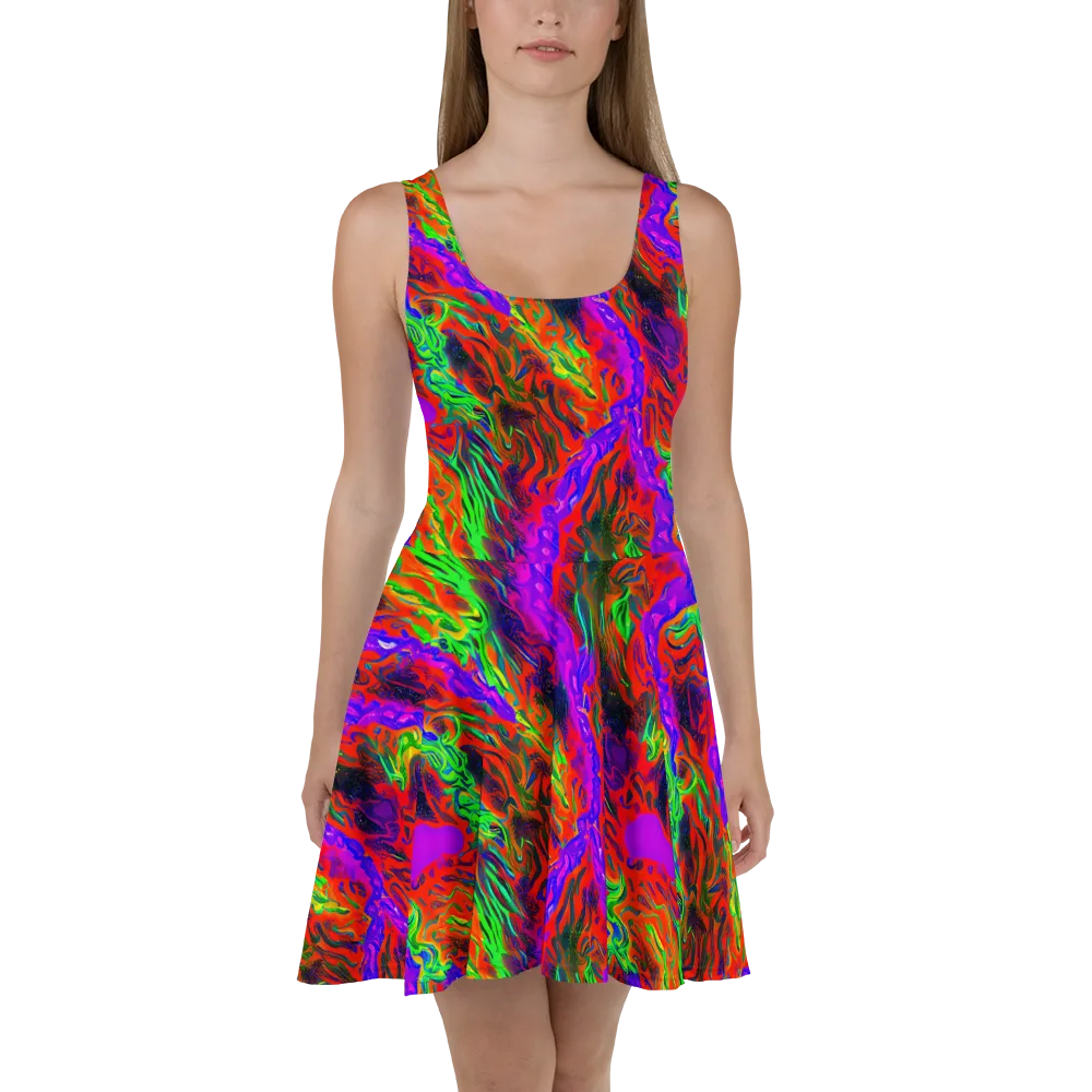 Flare Cascade on Skater Dress — Front