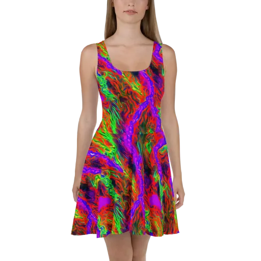 Flare Cascade on a Skater Dress