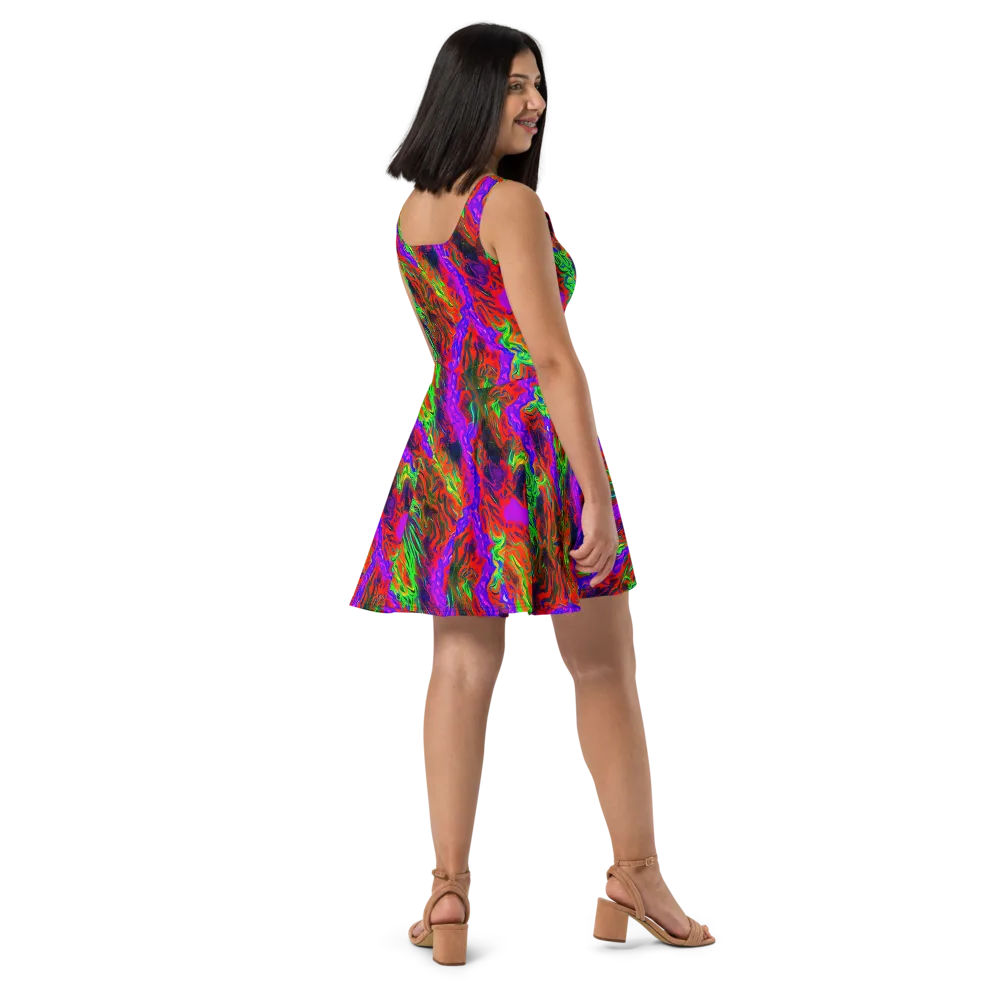 Flare Cascade on Skater Dress — Right