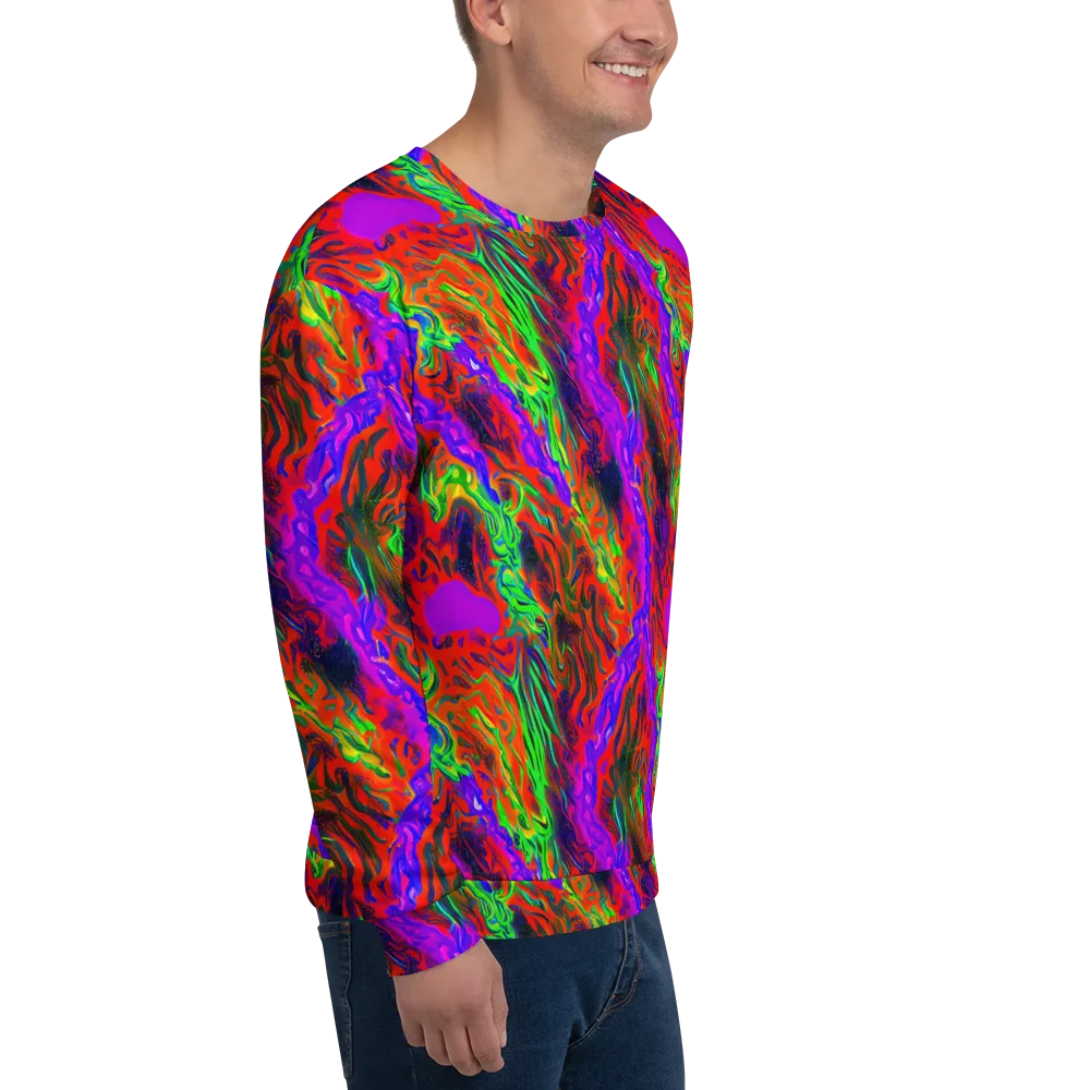 Flare Cascade on Sweatshirt — Right Front