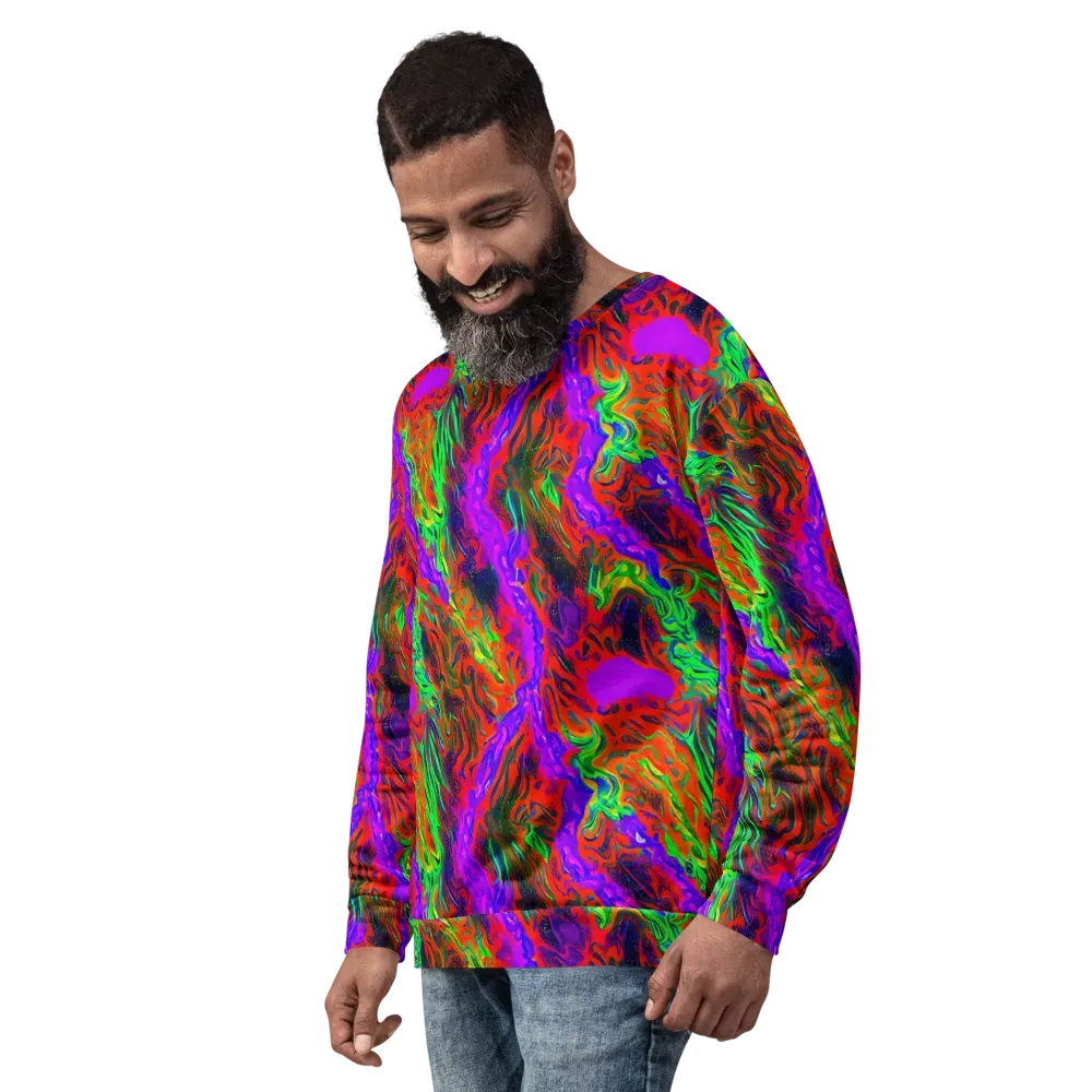 Flare Cascade on Sweatshirt — Left Front