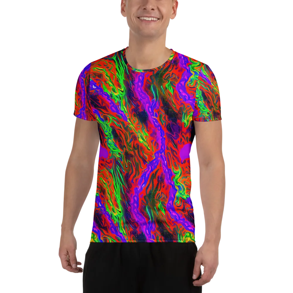 Flare Cascade on Men's Athletic T-Shirt — Front