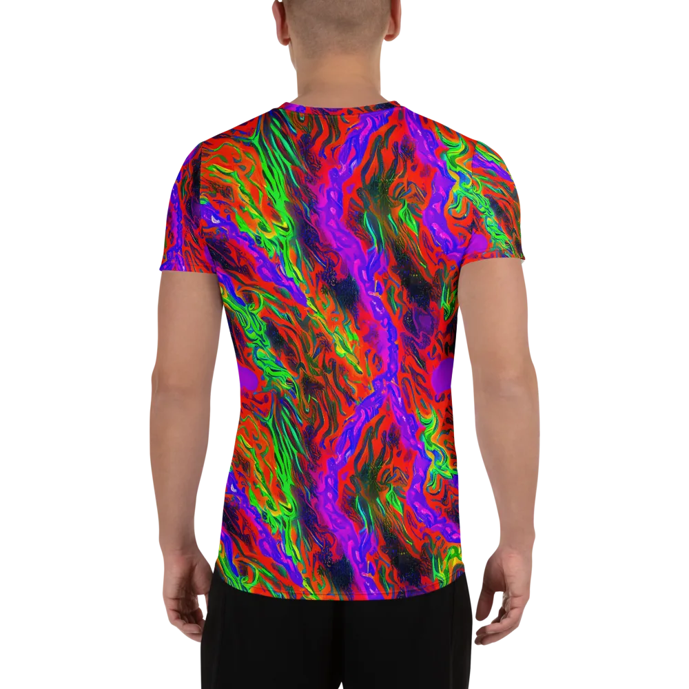 Flare Cascade on Men's Athletic T-Shirt — Back